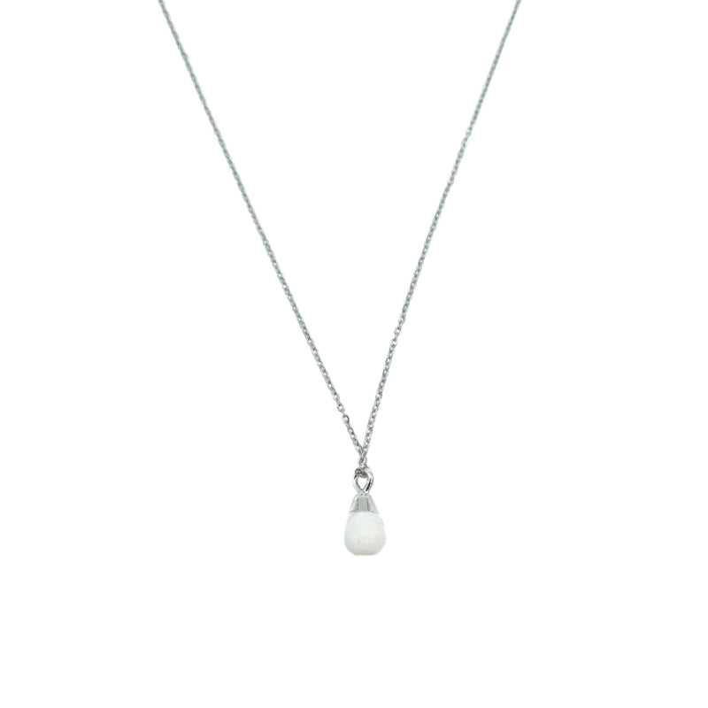 Necklace Drop Marble | Silver