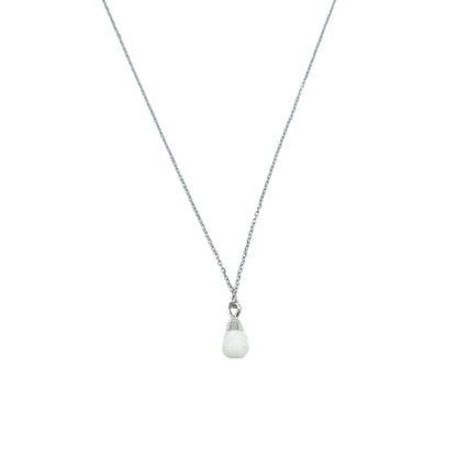 Necklace Drop Marble | Silver