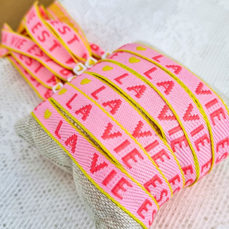 Ribbon Bracelet La Vie Est Belle