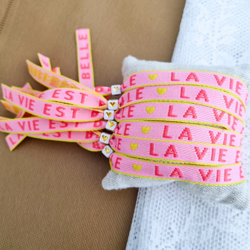 Ribbon Bracelet La Vie Est Belle