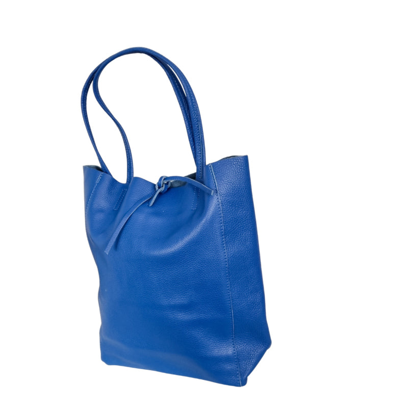 Shopper (leather) Liene | Cobalt blue