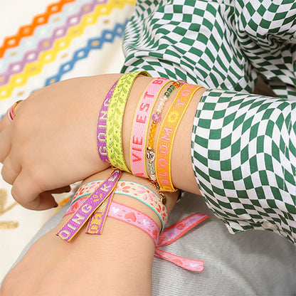 Ribbon Bracelet Leaves