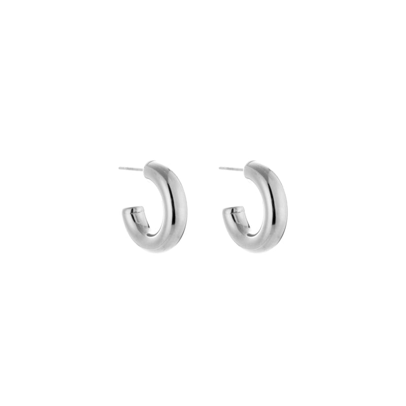 Earrings Ring Large Silver