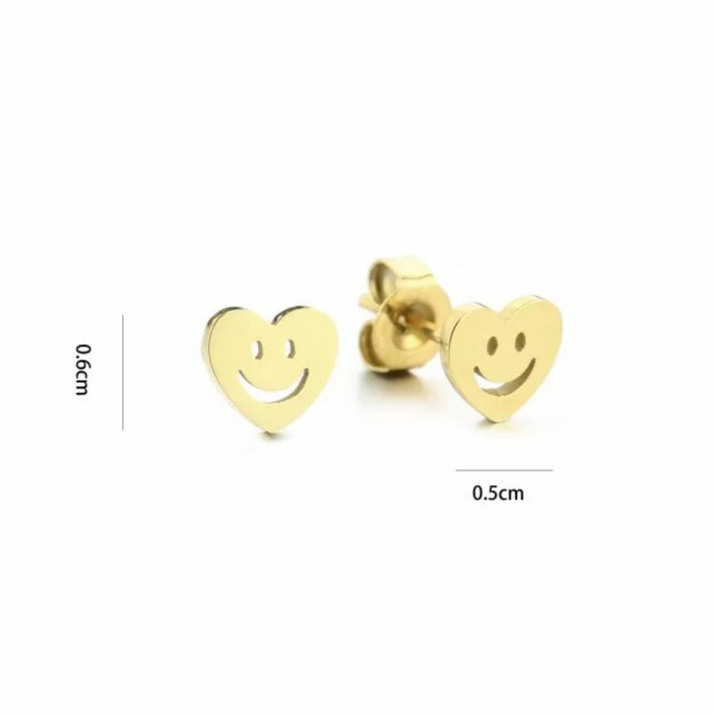 Earrings Smiley Heart | Gold