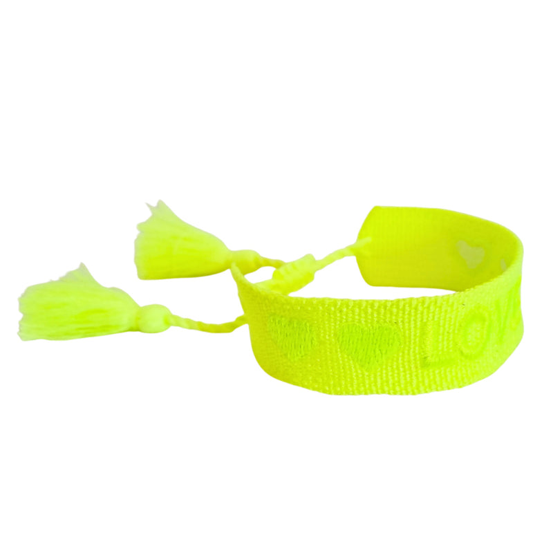 Ibiza Woven Love Neon Yellow