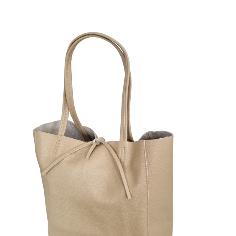 Shopper (leather) Liene | Taupe
