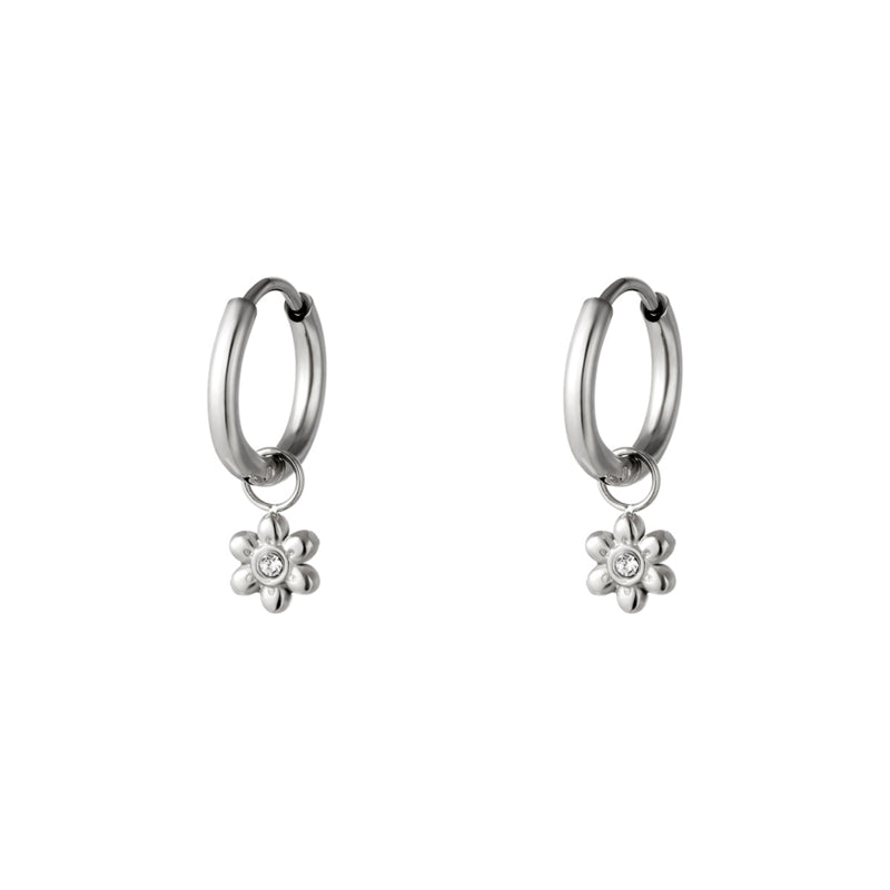 Earrings Flowers mini | 05 Silver
