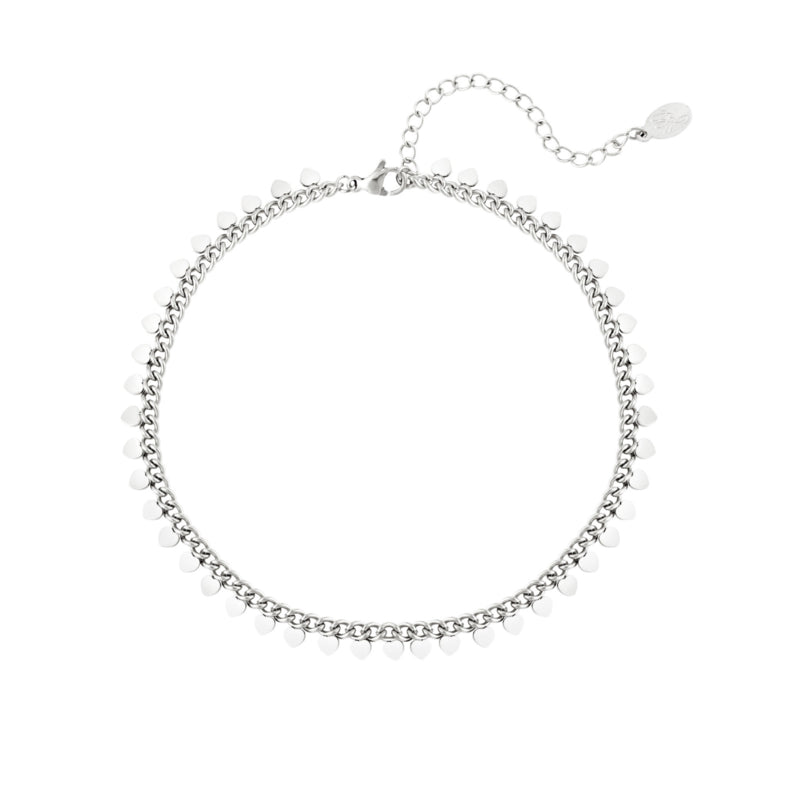 Anklet hearts | Silver