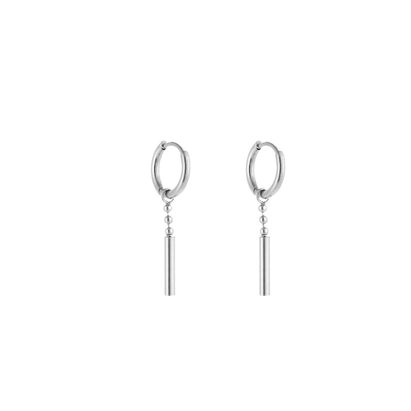 Oorbellen Bolletjes & Staafje Zilver