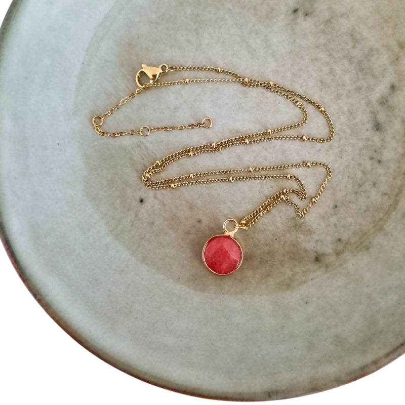 Necklace Natural Stone | Gold