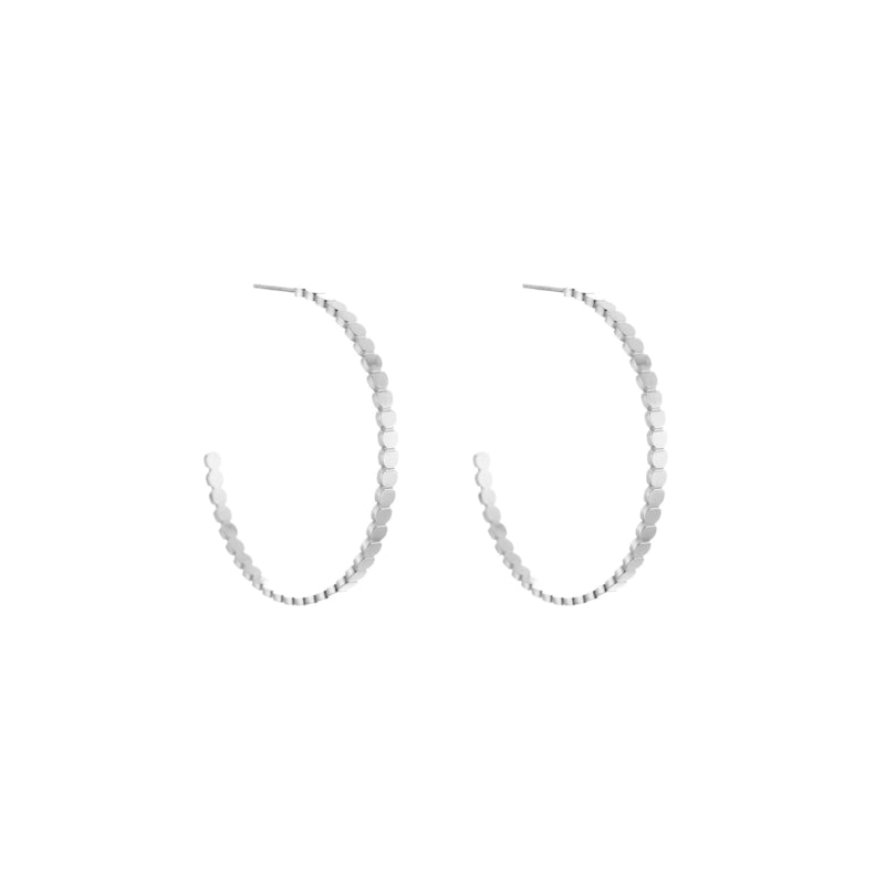 Earrings Ring Dots Silver