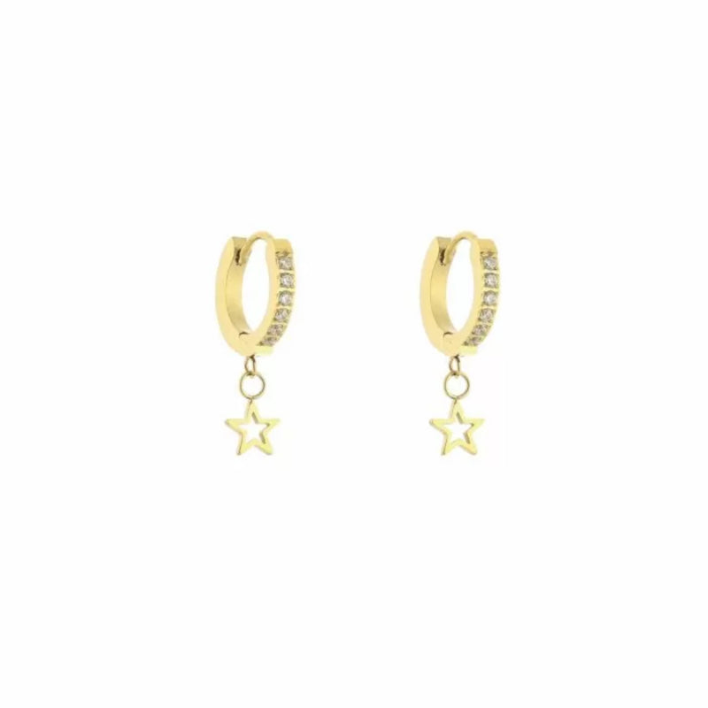 Oorbellen Sparkle Stars | Goud