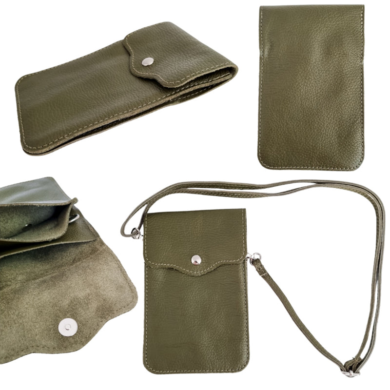 Phone bag (leather) 2 compartments