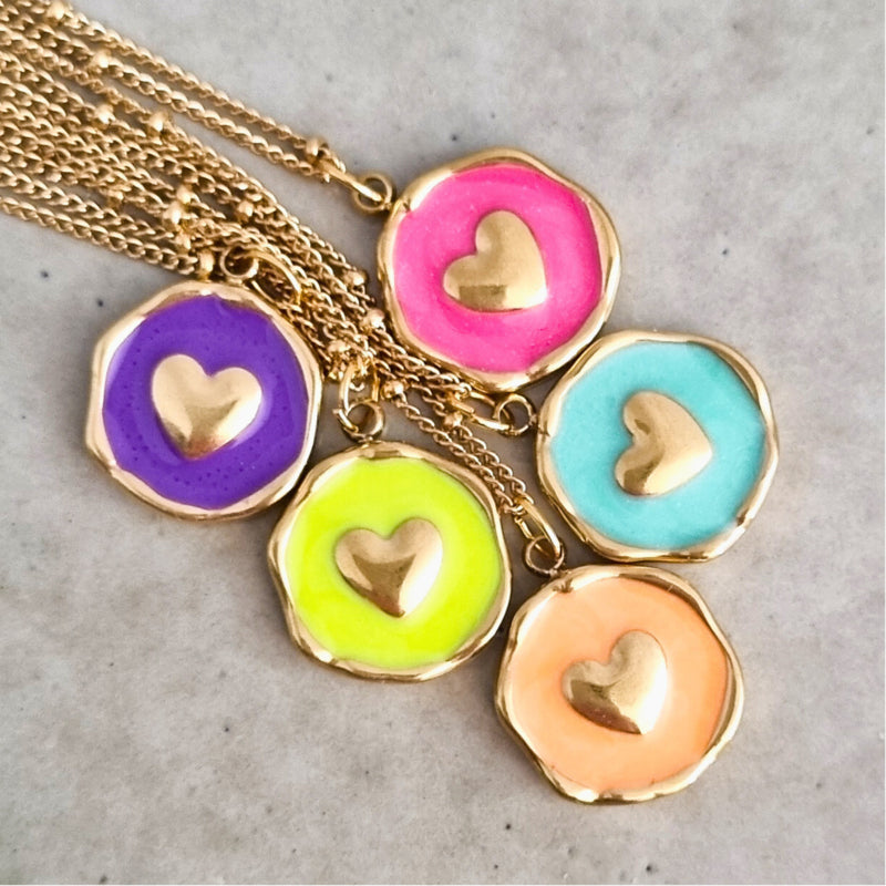 Necklace Heart | Neon-Gold