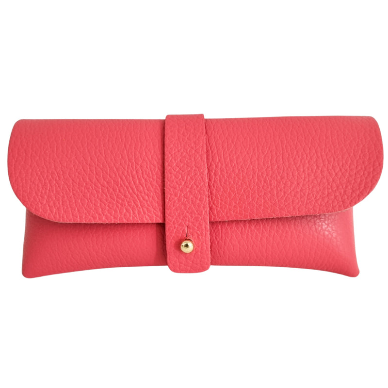 Glasses case Leather Coral