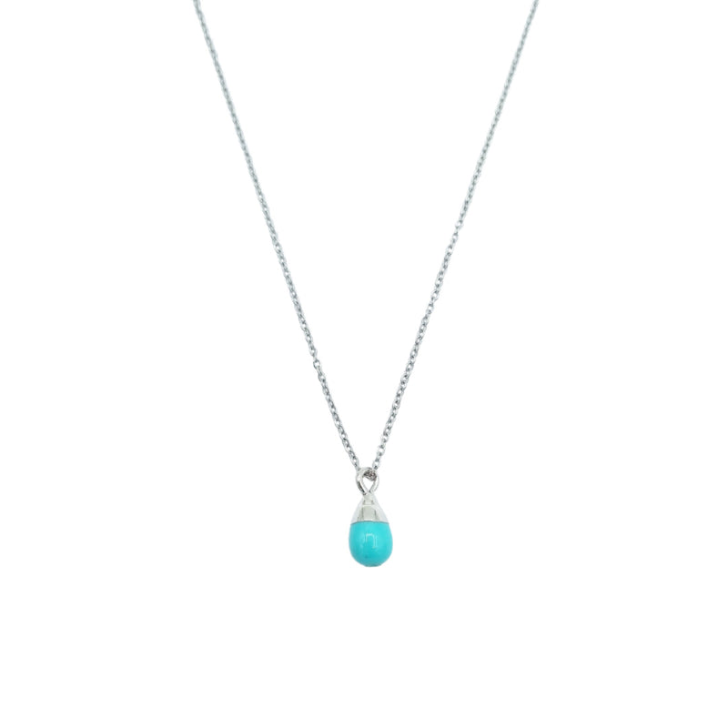 Ketting Druppel Turquoise | Zilver