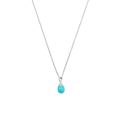 Necklace Drop Turquoise | Silver